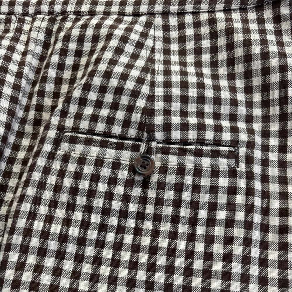 Brown Gingham Button-Down Skirt - Picture 6 of 7